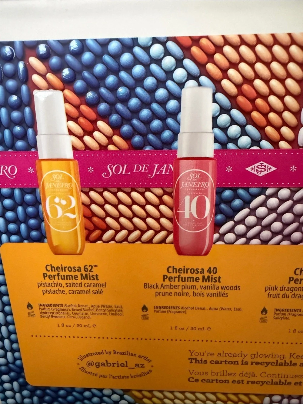 Sol de Janeiro Mini Body Mist Set - Yellow, Red, Pink, Purple, Blue